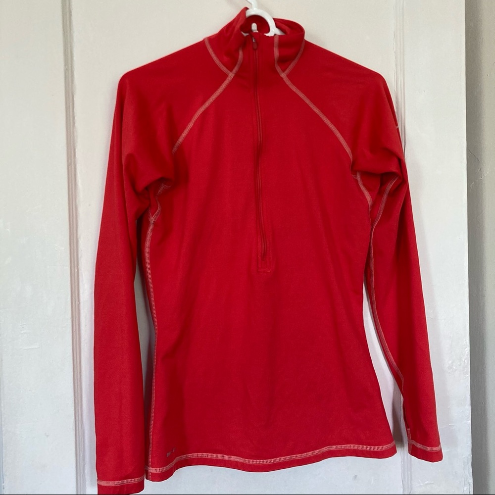 Nike Pro Dri Fit hot red Workout top